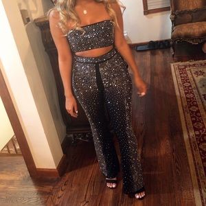 Jeweled two piece outfit